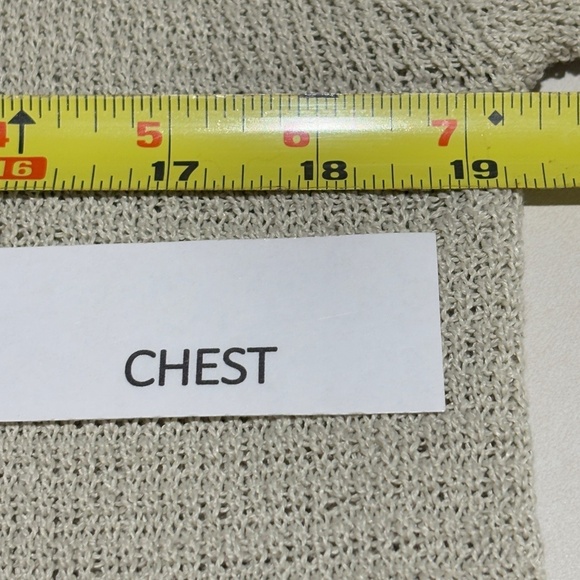 J. Jill Womens Linen Open Knit Cardigan Sweater Sz L Beachy Coastal Open Front - Picture 10 of 12